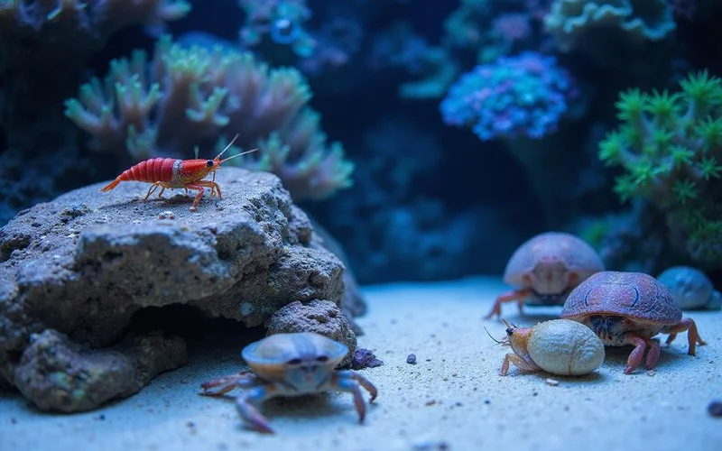 Cleaner shrimp and reef-safe marine invertebrates