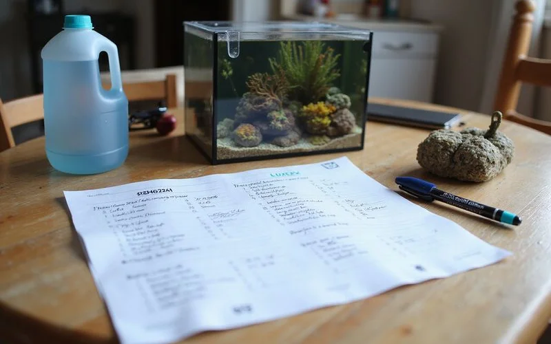 Saltwater tank tier cost chart with line items