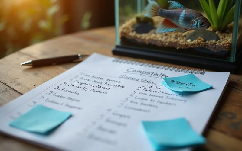 Yes/no list of betta tank mates with species illustrations