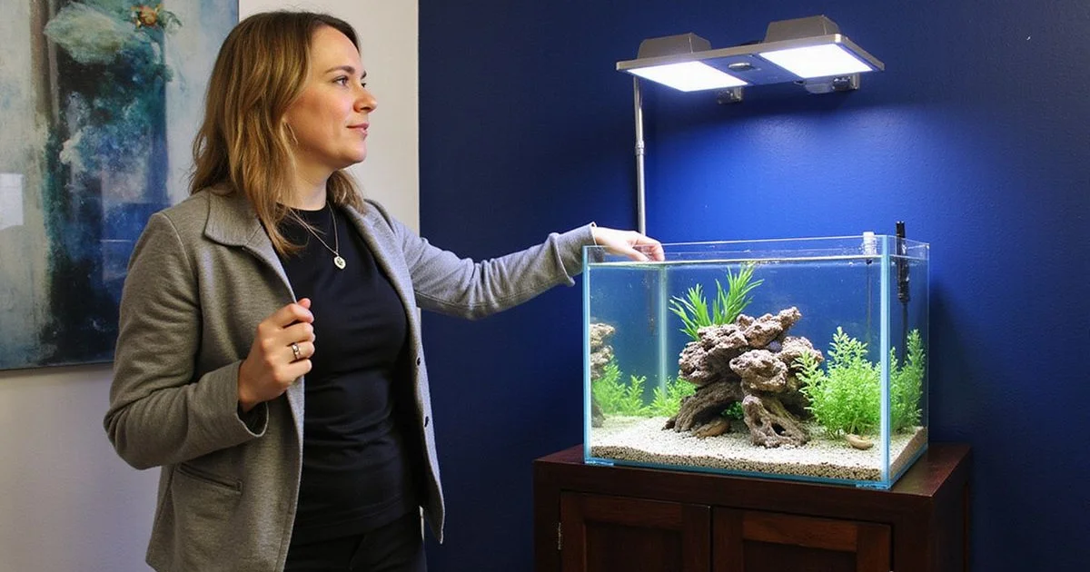 Nano reef tank next to a larger reef-ready setup in the store