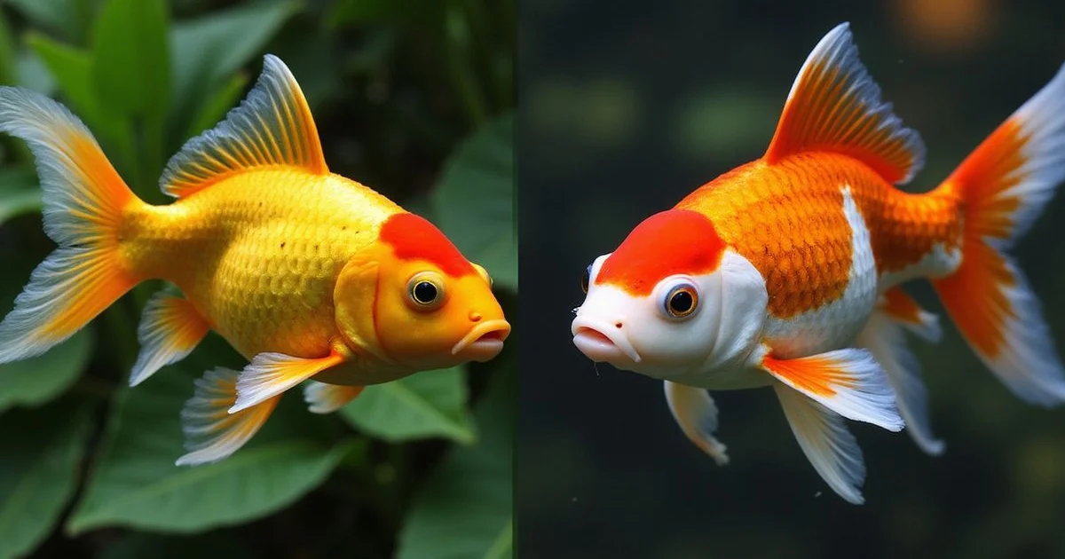 Aerial comparison of a koi pond and a comet goldfish pond in Sarasota